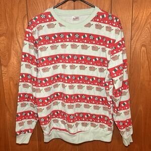 Pusheen Christmas Ugly Sweater Unisex Medium Cat Candy Snowflake Holiday